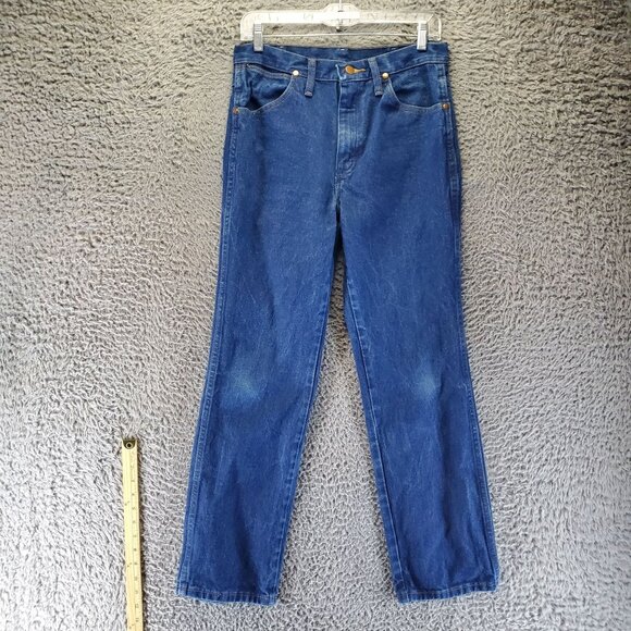 Wrangler Jeans Mens 30x30 Blue Classic Fit Cotton Denim Bootcut 936PWD - Picture 2 of 11